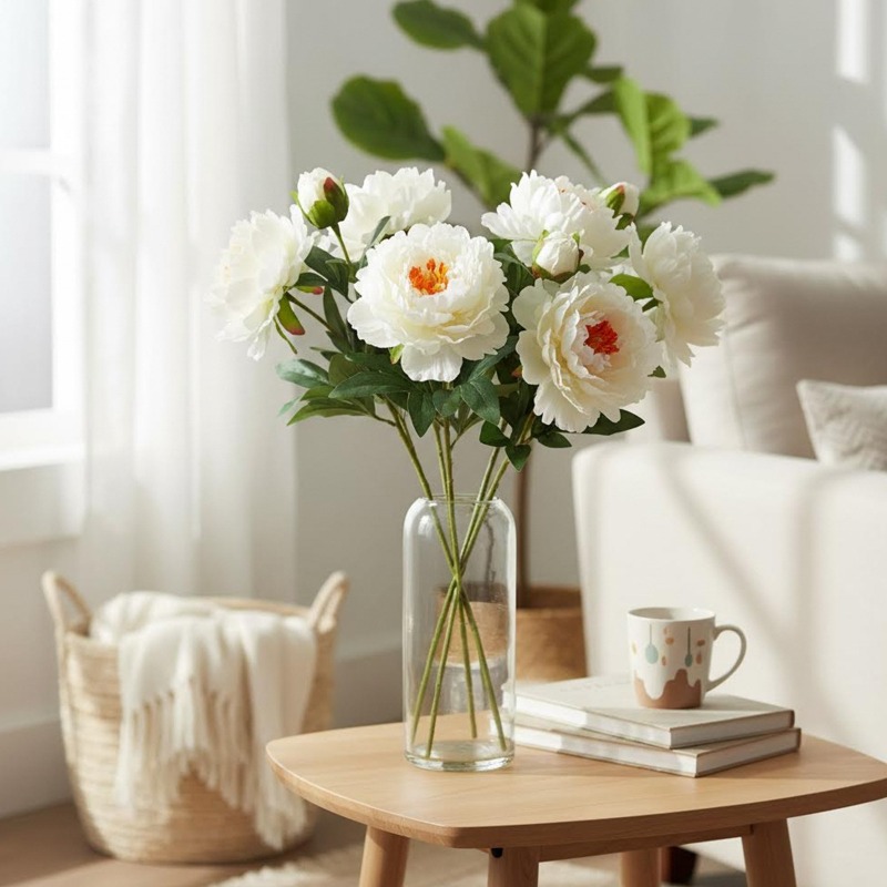 4 pieces of simulated peonies, - Home Fragrance Edg review and price