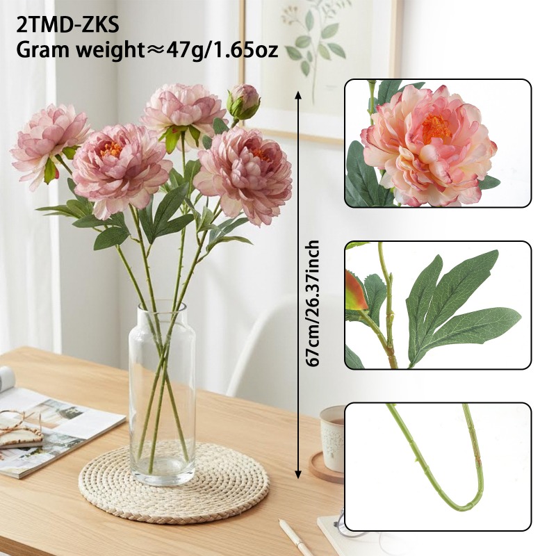 4 pieces of simulated peonies, - Home Fragrance Edg review and price