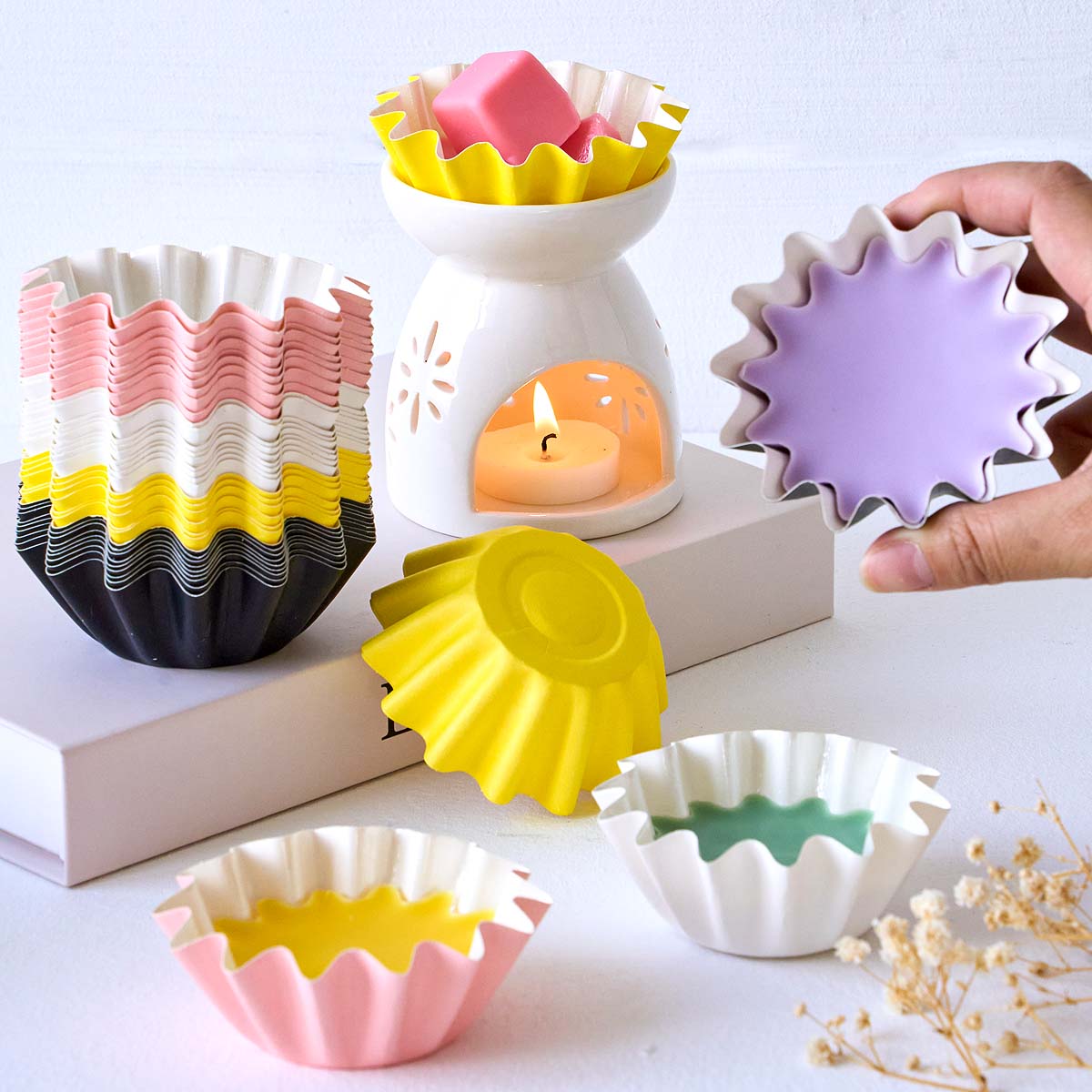 10pcs Wave Edge Wax Coated Pap - Home Fragrance Edg review and price